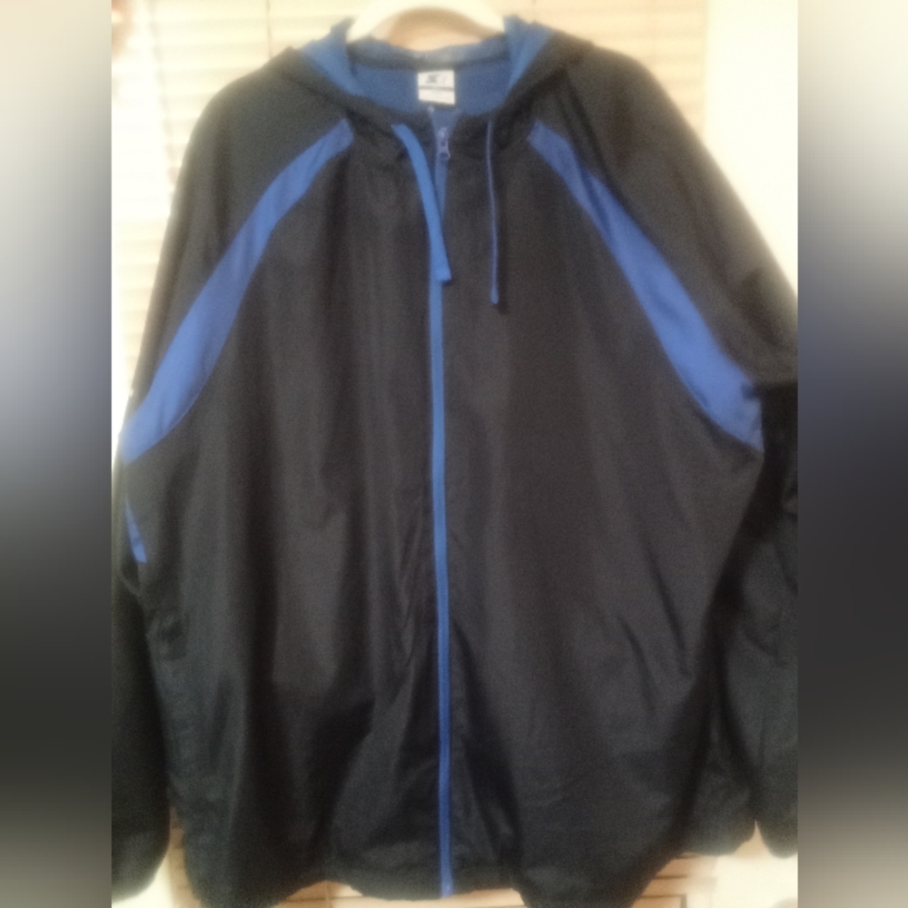 hp💕 Starter hooded jacket athletic zip coat 2XL navy blue